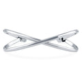 Criss Cross Infinity Cuff, Rhodium Plated