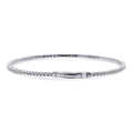 Front view of Flexible CZ Bangle in Sterling Silver