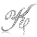 Initial Letter Pin in Silver-Tone, K