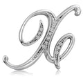 Initial Letter Pin in Silver-Tone, X