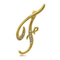 Initial Letter Pin in Gold-Tone, F