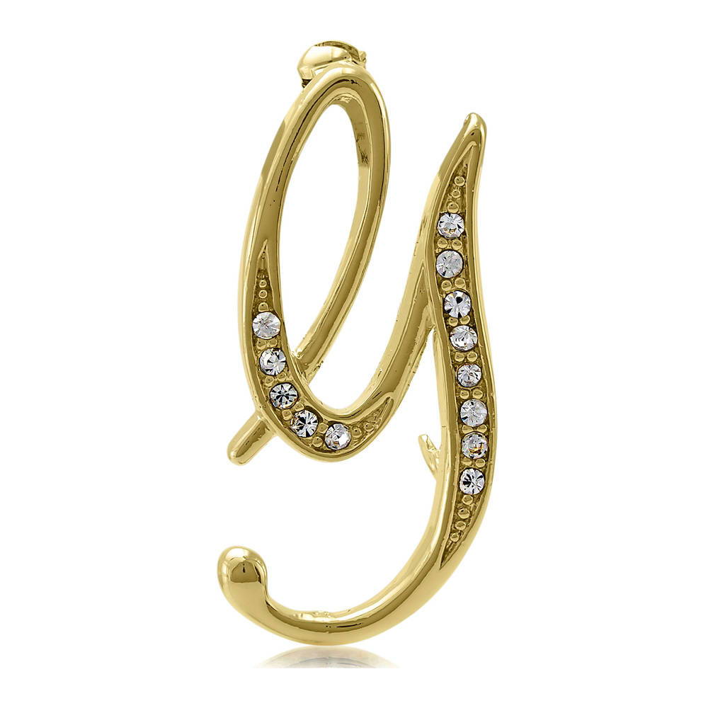 Gold-Tone Initial Letter Pin #BR098 – BERRICLE