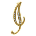 Initial Letter Pin in Gold-Tone, I