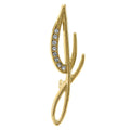 Initial Letter Pin in Gold-Tone, J