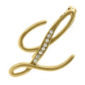 Initial Letter Pin in Gold-Tone, L