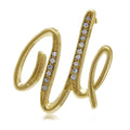 Initial Letter Pin in Gold-Tone, U