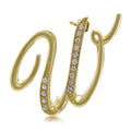 Initial Letter Pin in Gold-Tone, W