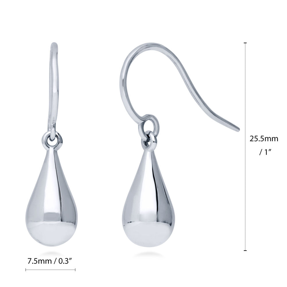 Sterling Silver Teardrop Fish Hook Dangle Earrings #E1088 – BERRICLE