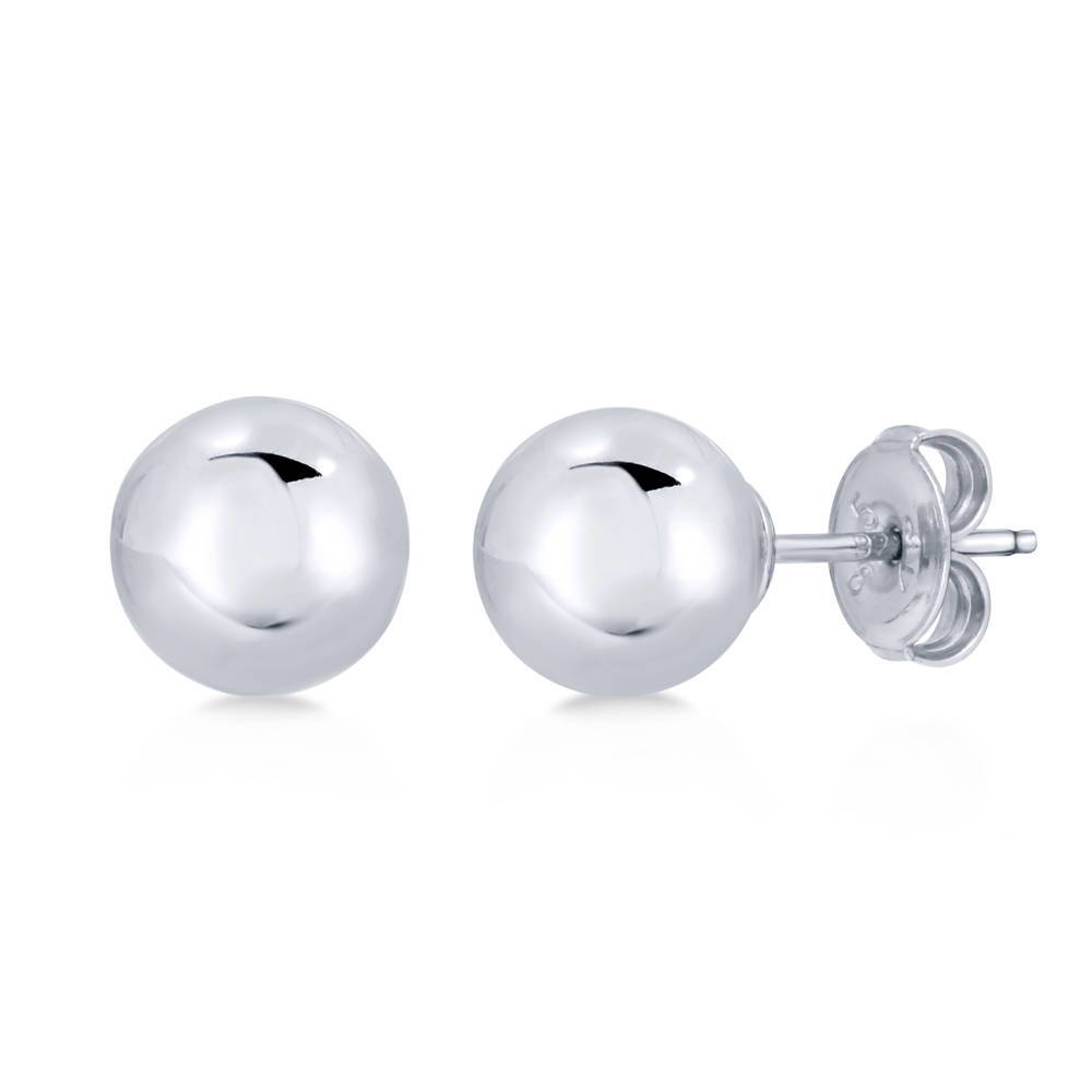 Sterling Silver Ball Bead Fashion Stud Earrings #E1179-01 – BERRICLE