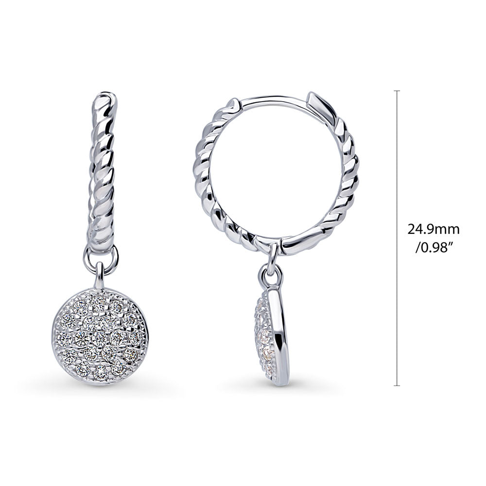 RSQ 3 Piece Checkered Hoop Earring Set - SILVER | Tillys