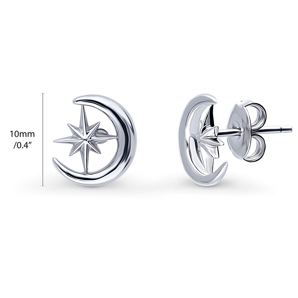 4 Elements: 'Air' Star & Moon Stud Earring Singles – AnaKatarina Design