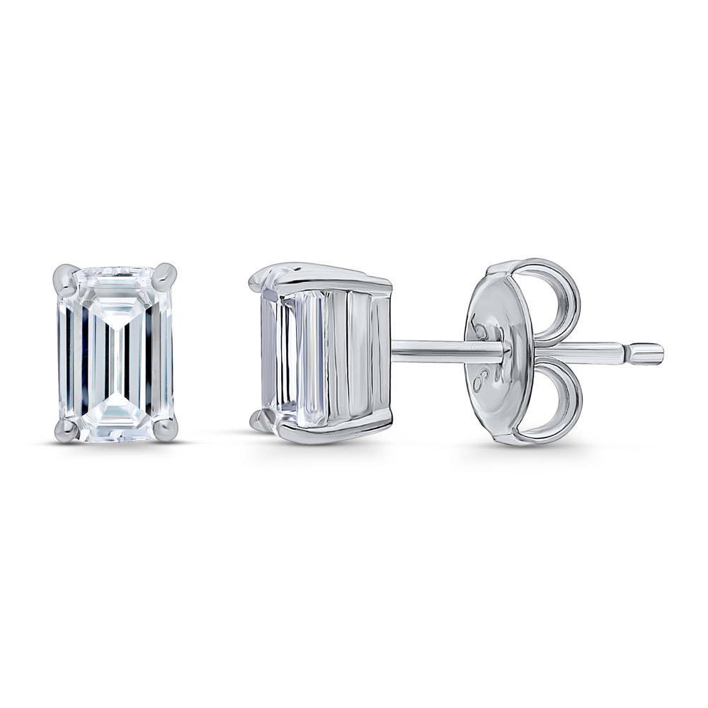 BERRICLE Gold Flashed Sterling Silver Cubic Zirconia CZ Fashion Stud Earrings 5mm