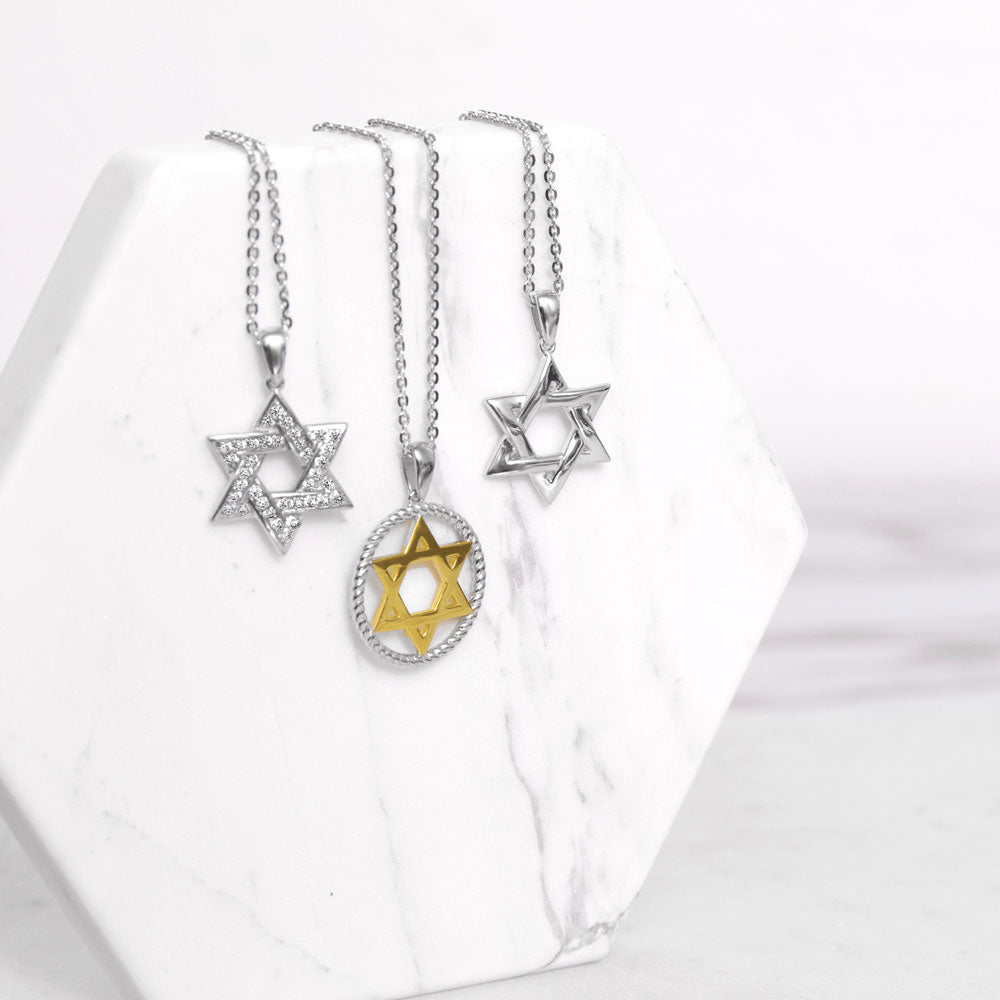 Opal Star of David Sterling Silver or 14kt Gold Filled Necklace – NamiCharms