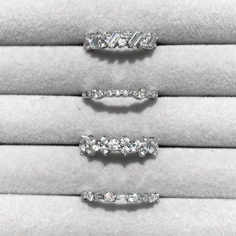 Image Contain: Art Deco Eternity Ring, Cluster Band, Eternity Ring, Flower Half Eternity Ring