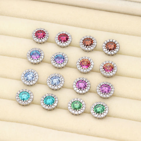 Image Contain: Halo Stud Earrings, Kaleidoscope Stud Earrings