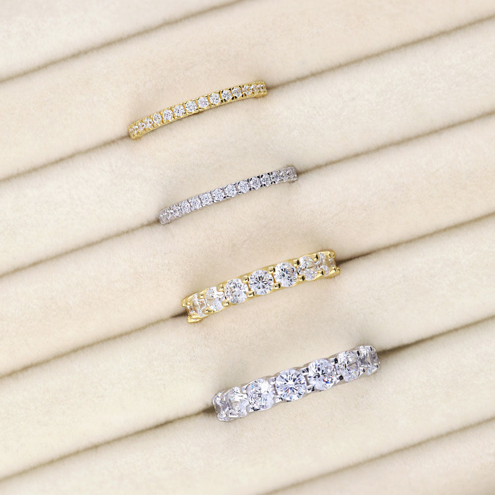 Gold over sterling silver CZ shops eternity ring