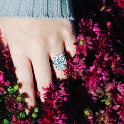 Image Contain: Model Wearing Art Deco Ring