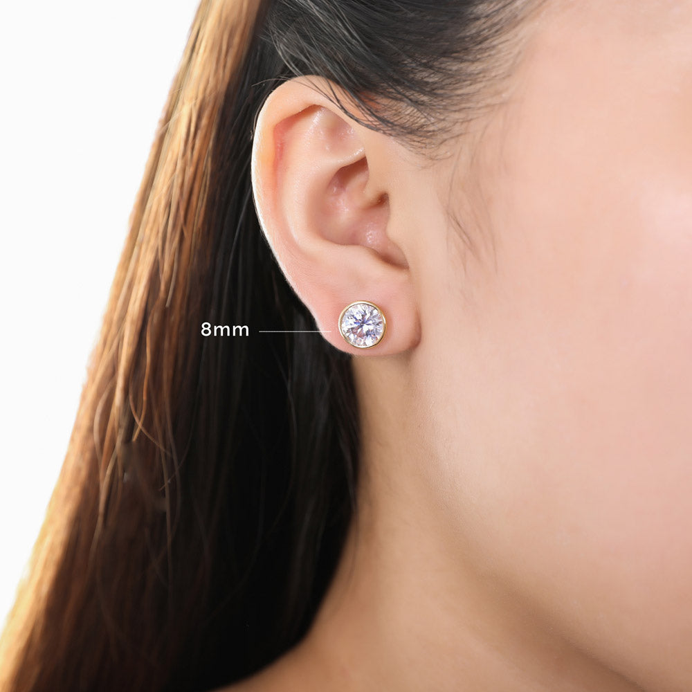 Red Stone Stud Earrings – Mugdha Jewellery