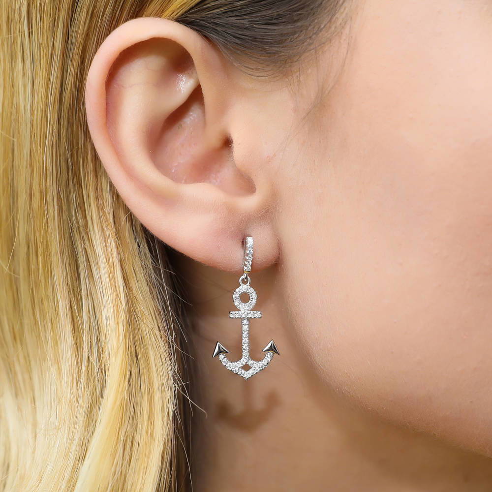 Anchor hot sale dangle earrings