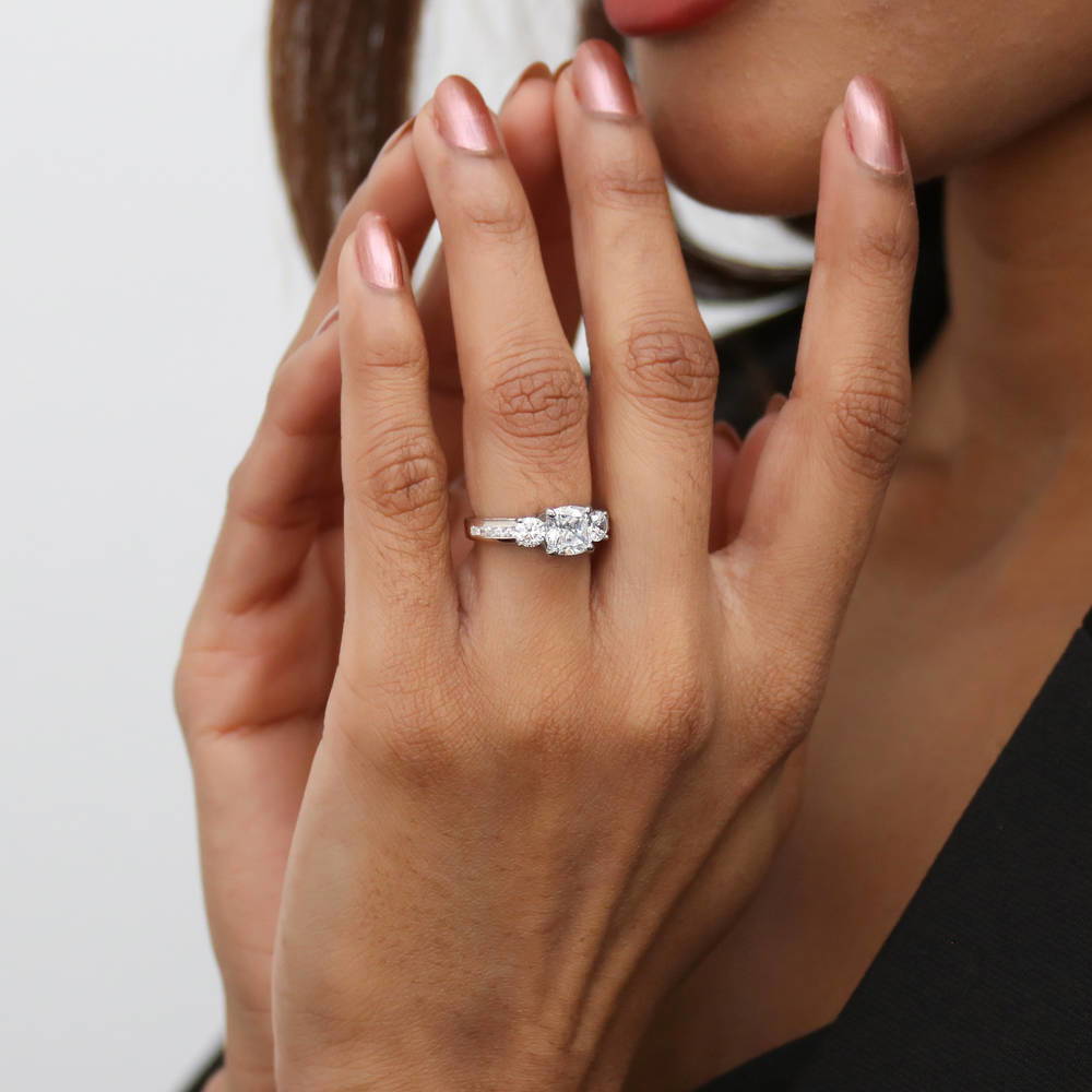 3 stone diamond ring 1.5 carat sales