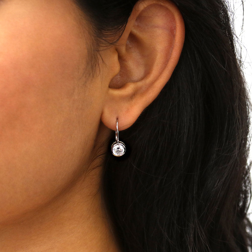 Sterling Silver CZ Drop Earrings: Dangle – BERRICLE