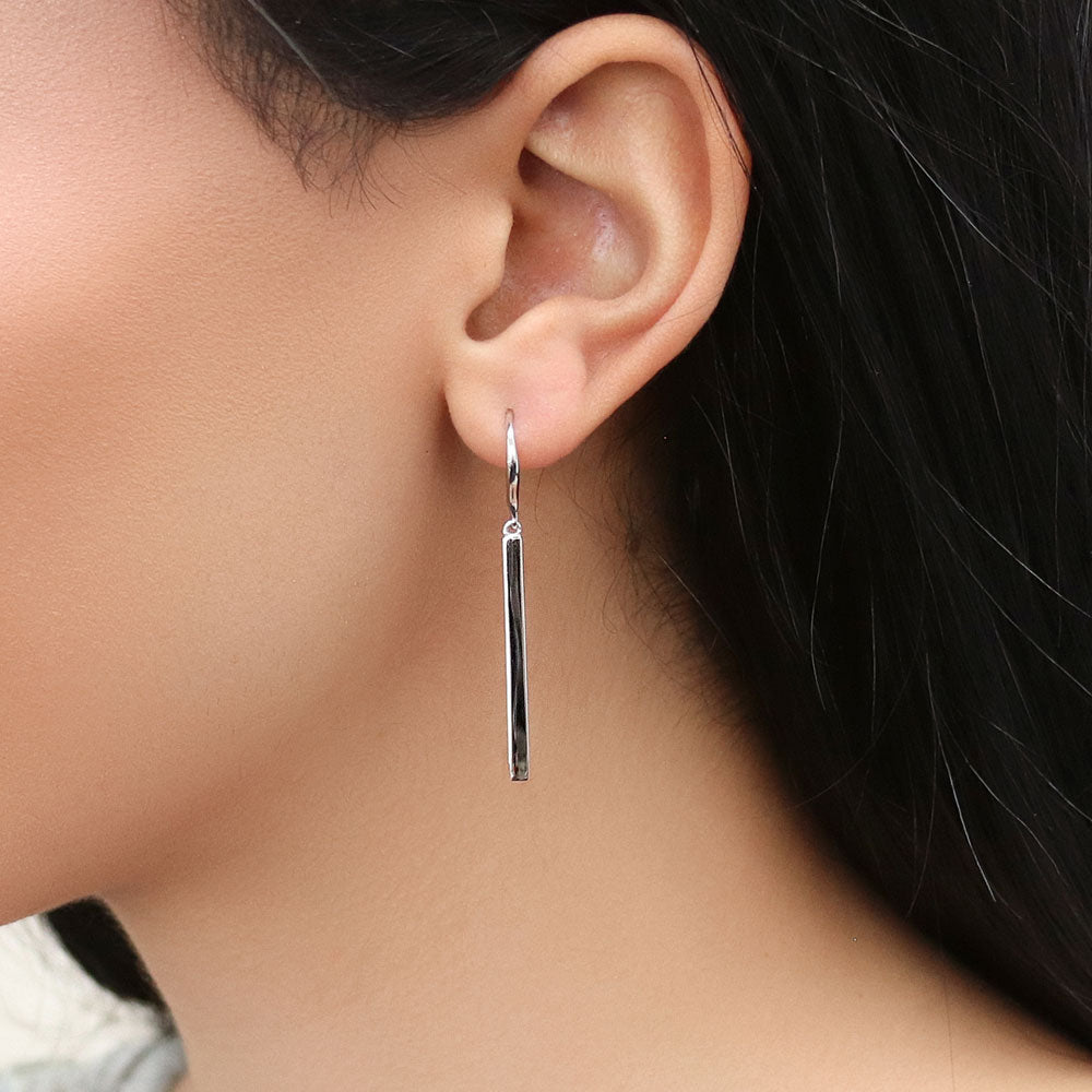 Buy Long Bar Dangle Earrings for Women Girl.Vertical Stick Round Line Bar  Drop Earring Simple Geometric Strip Dangling Earring Online at  desertcartINDIA