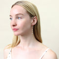 Model wearing Ear Cuffs in Sterling Silver, 2 Pairs, Style 2