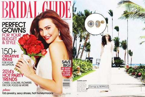 Image Contain: Bridal Guide Magazine / Publication Features Halo Stud Earrings