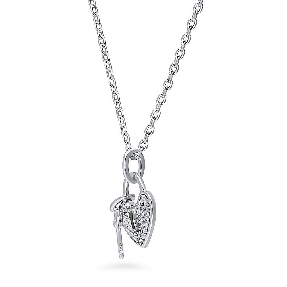 925 Sterling Silver KEY Pendant Chain Necklace A Key For Love Lock –  CarillonJewel