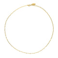 Heart Link Chain Necklace, Yellow Gold Flashed