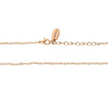 Front view of Heart Link Chain Necklace, Rose Gold Flashed