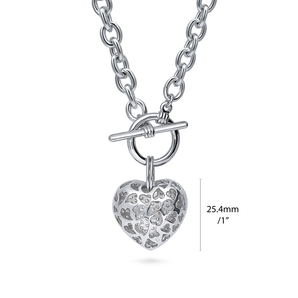 Tiffany & Co. Sterling Silver Heart Multi-Strand Mesh Toggle Necklace