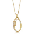 Initial Letter Pendant Necklace in Gold-Tone, O