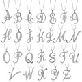 Initial Letter Pendant Necklace in Silver-Tone