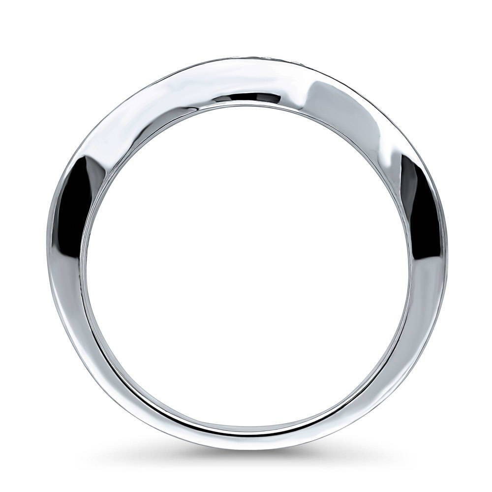 Alternate view of Pave CZ Eternity Ring in Sterling Silver, 5 of 6