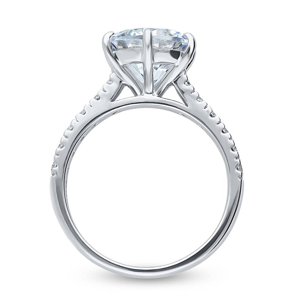 Sterling Silver Solitaire 3.8ct Round CZ Wedding Engagement Ring