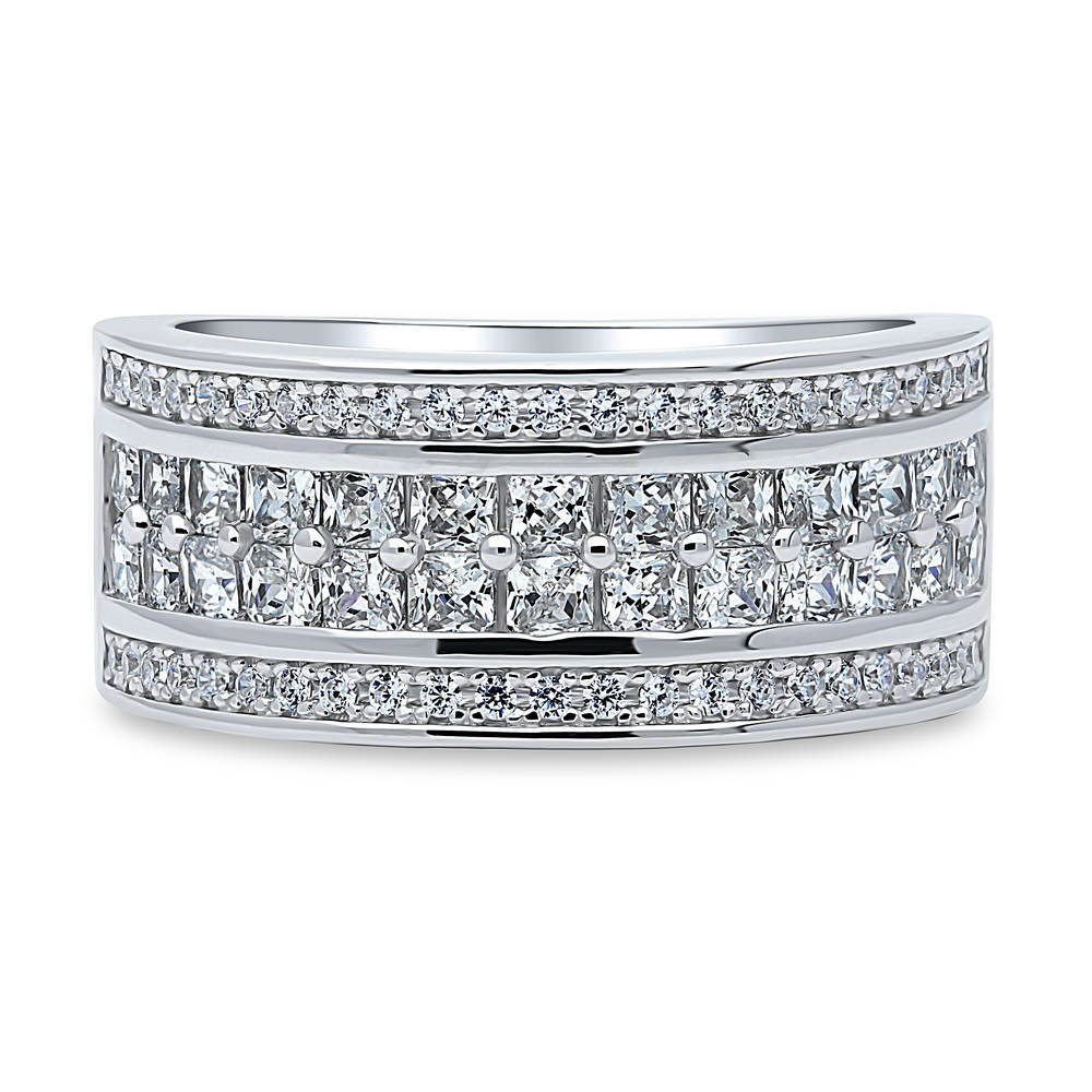 Channel CZ Eternity Ring in Sterling Silver, 1 of 7