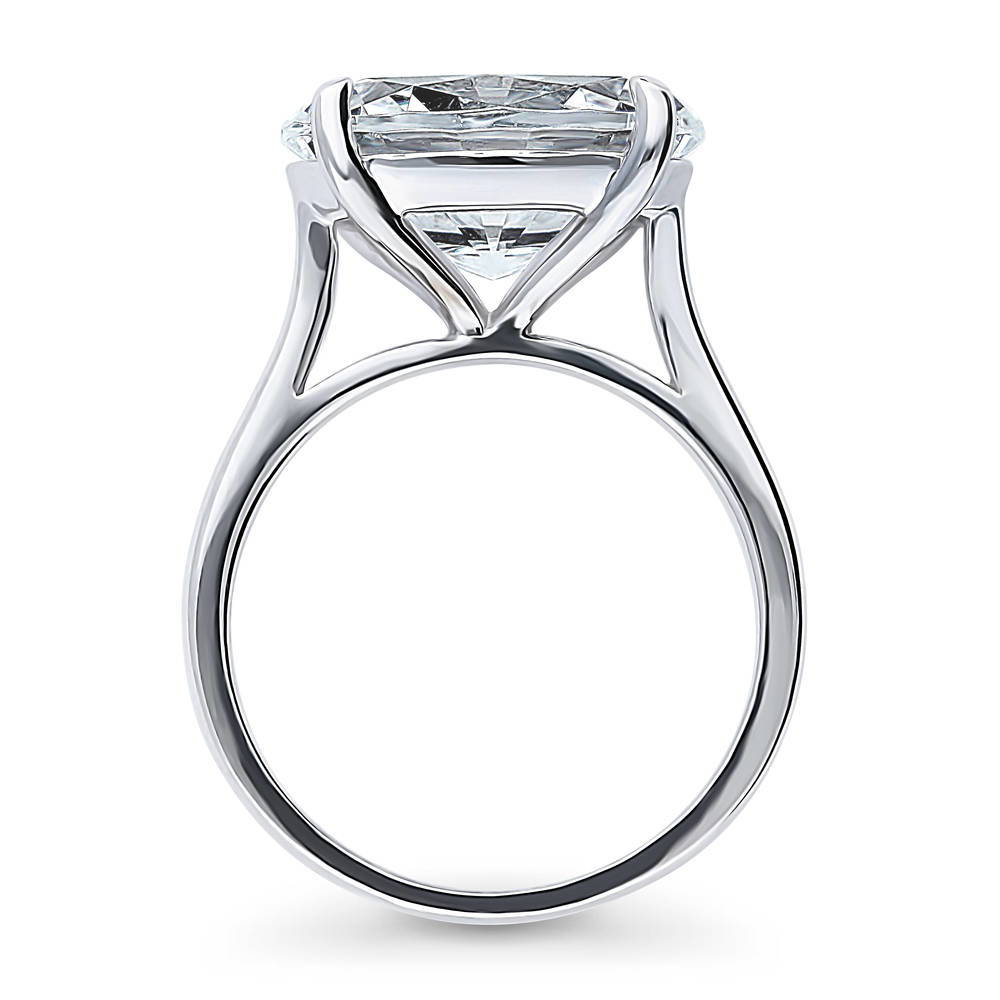 Sterling Silver Solitaire 5.5ct Oval CZ Cocktail Engagement Ring