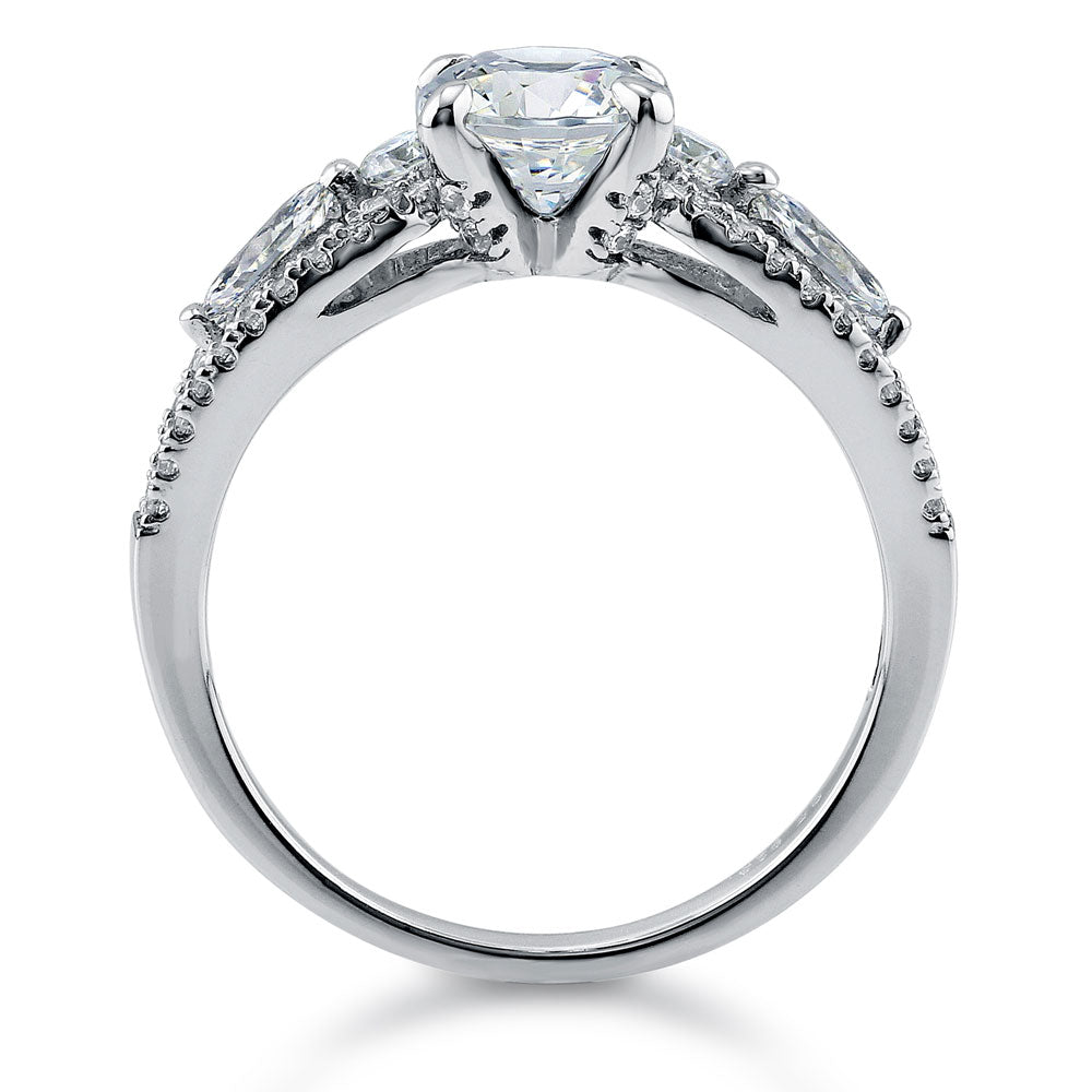 Alternate view of Solitaire 1ct CZ Ring in Sterling Silver, 7 of 8