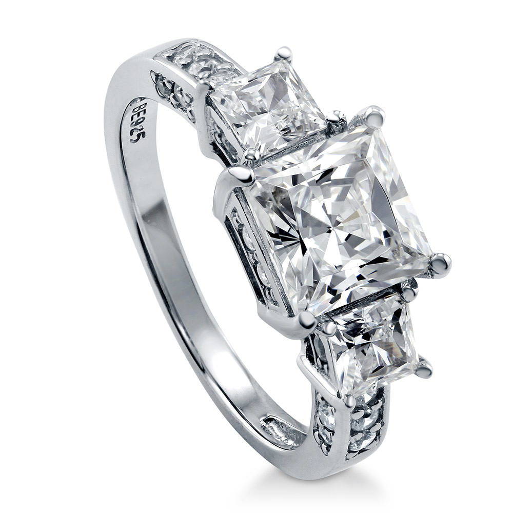 Cubic zirconia engagement on sale rings princess cut