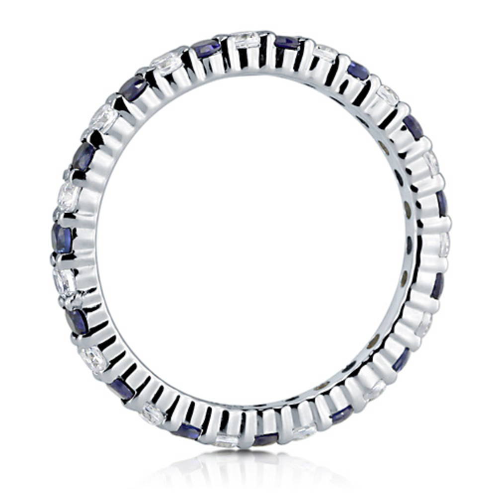 Cz and sapphire on sale eternity band